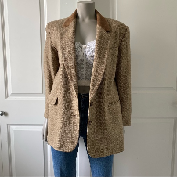 VINTAGE Parisian wool oversized blazer jacket